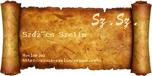 Szűcs Szelim névjegykártya